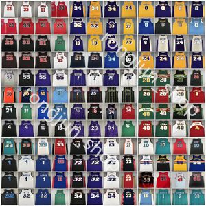 Jerseys de basquete de entrega rápida Retro costura