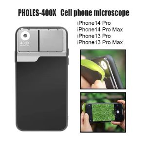 Teleskoplar 400X Telefon Kamera Mikroskop Teleskop lens Taşınabilir Akıllı Telefon İPhone 15 14 13 12 12 Pro Maks Microworld Çocuklar İçin Yetişkin