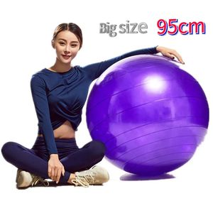 95cm büyük boyutlu spor yoga topu fitness spor salonu fitball egzersiz pilates egzersiz denge topu 240417