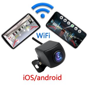 Kameralar Kablosuz Araba Arka Görünüm Kamera WiFi 170 Derece WiFi Ters Kamera Dash Cam HD Gece Görme Mini iPhone Android 12V arabalar
