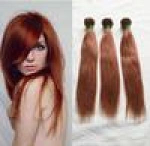 33# Colore 3 pezzi dritti di capelli umani 100% Virgin brasiliani Remy Capelli Non perdita libera consegna rapida da DHL Bundles dritti7043174