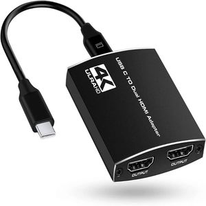 USB C ila 2 HDMI uyumlu çift 4k, iPad Pro USB Tip C adaptörü için Mac Air for Macbook Pro for MacBook Pro for MacBook Pro için Dijital AV Adaptörünü Görüntüler