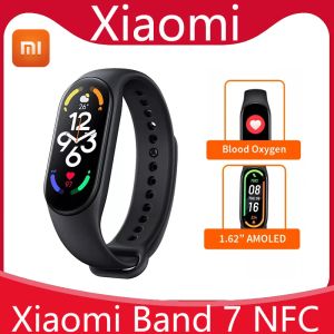 Браслеты Xiaomi Mi Band 7 NFC Smart Bracelet 6 Цветный экран AMOLE MIBAND 7 Кровавый кислород