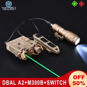 SCOPES Wadsn Airsoft Dbal A2 Mini Kırmızı Yeşil Lazer Avcılık SF Taktik FlashLigh Peq Dbal A2 Lazer Görme Picatinny QD Montaj