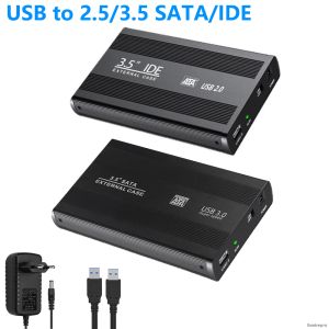 Torbalar USB - SATA IDE 2.5/3,5 inç Adaptör SSD Sabit Sürücü Muhafaza USB 2.0 HDD Kılıf HD Harici Katı Hal Sardın Disk Kutusu Adaptörü