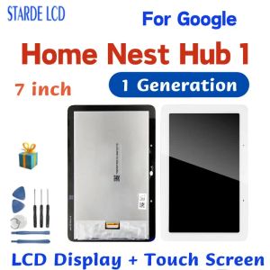 Панели 7 -дюймовый оригинал для Google Home Nest Hub Hub LCD -дисплей с сенсорным экраном дигитизатор сборочной сборы замена деталей замена деталей