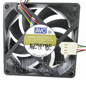 AVC DE07015B12L 7CM 70 15mm 70mm için bilgisayar soğutma CPU Soğutma Fanları 12V 0. 3A 7015 Soğutucu