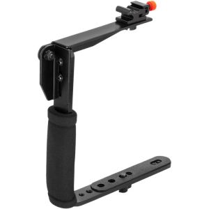 Braketler Hızlı Çizim Dönen Flaş Braket Video Tutucu El Taşıyıcı Kavrama Kamera Kamera Mini DV DSLR SLR
