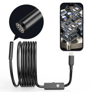İPhone 2.0 megapiksel için kameralar endoskop HD Borescope Muayene Yılan Kamera IP67 IOS iPhone için 8 LED ışığı ile su geçirmez