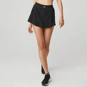 Активные шорты Lo Yoga Теннисное платье Короткая юбка удобная анти-скольжение обнаженная быстрое дышащее дыхательное повседневное спорт с карманами
