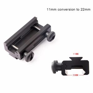 Kapsamlar Yüksek Kaliteli Dovetail Rail Uzantısı 20mm ila 11mm Mount Rail Picatinny Weaver Kapsamı Temel Adaptör Av Taktik Aksesuarları