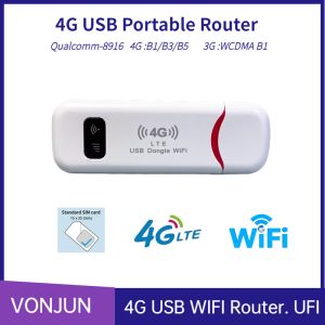 Yönlendiriciler 4G UFI LTE Kablosuz Donluk WiFi Yönlendirici 150Mbps Mobil Geniş Bant Modem USB STAM SIM KART PECİ Hotspot