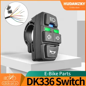 Işıklar Ebike far+boynuz/seyir+Dönüş Işık Anahtarı DK336 Elektrikli Bisiklet Motosiklet Düğmesi için Dönüş Sinyali Işık DIY
