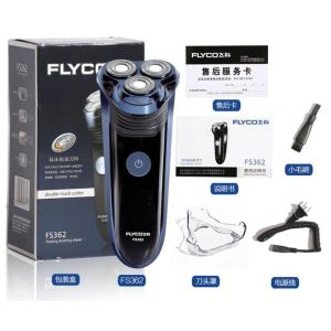Клипперс Flyco FS362 Мужская лицевая линия электрическая бритва 3D плавающая вращающаяся головка моют