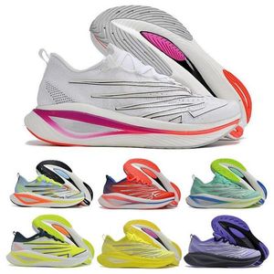Koşu ayakkabıları spor ayakkabı fuelcell sc elit v3 beyaz zafer mavi new york city maratonu parlak nane pixel yeşil pembe 2024 erkek kadın eğitmeni 5.5 - 12