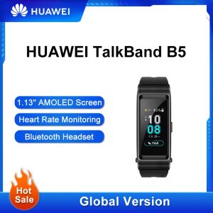 Браслеты Huawei Talkband B5 Браслет спортивный трекер умные светодиодные браслеты отслеживание сна Bluetooth -распределение. Большой экран