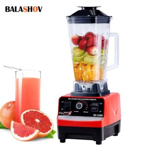 Karıştırıcılar 2000W Ağır Dereceli Ticari Sınıf Blender Mikser Meyve Meyve Meyve İşçisi Buz Smoothies Blender Meyve Suyu Kırıcı AB/İngiltere Fiş