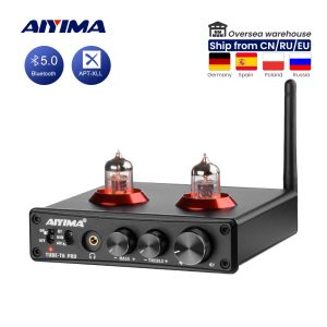 Amplifikatör AIYIMA T6 Pro HiFi Vakum Tüp Preampifier Kulaklık Amplifikatörü Pasif Hoparlör Amplifikatörleri için Bluetooth Preamp APTXLL USB DAC