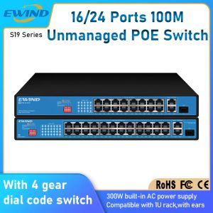 Управление eWind Fast POE переключатель 16/24 порты 100 м Ethernet Switch с 2 1000м портами RJ45 и 1 100/1000 м SFP Slot Smart Switch