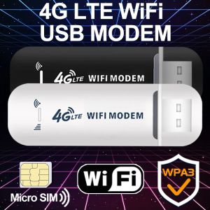 Маршрутизаторы Новый беспроводной 4G LTE Wi -Fi 150 Мбит / с USB Dongle Modem Portable Router Stick Mobile Broadband Adapter Mumimo Home Office