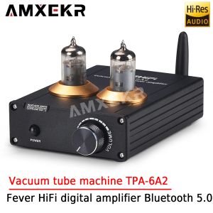 Усилитель Amxekr вакуумная трубка машина TPA6A2 лихорадка Hifi 50W+50 Вт цифровой усилитель Bluetooth 5.0 Маленький домашний динамик