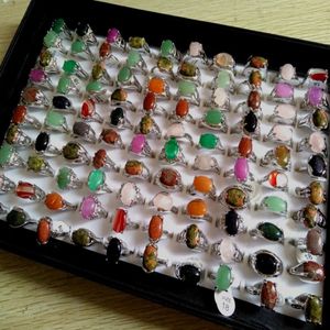 Lotes em massa 100pcs Vintage Luxo Ring Ring Tom de prata Clear Stone Beautiful Ring Wedding Party Ring Elegant Jewel231h