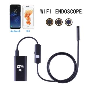 Kameralar Endoskop Kamerası 8mm Kablosuz Endoskop 2.0 MP HD Borescope Rigid yılan kablosu iPhone Android Samsung Huawei Tablet PC