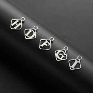 Takılar Eueavan 5 adet kolye küpeler için paslanmaz çelik harf başlangıç ​​cazibesi kolye takı malzemeleri toptan satış