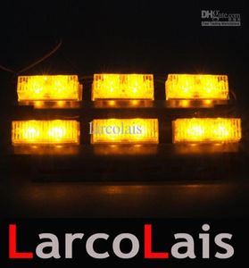 Larcolais Novo 2 x 6 Indicador LED Indicador Flash Flash Strobe Emergency Grille Car Truck Lights Light Light Light9488940