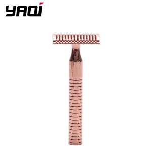 Blades Yaqi Rosegold Color Brass Heavy Rander Safety Razor для леди