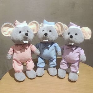 Yeni ürün Kawaii fare peluş oyuncak sevimli fareler doldurulmuş hayvanlar bebek hediyeleri için yumuşak fare bebek pamas