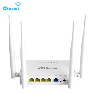 Маршрутизаторы Cioswi беспроводной маршрутизатор Wi -Fi для 3G USB Modem OpenWRT OS поддерживает Keenetic Omni II 300 Мбит / с 802.11b 4*LAN USB2.0 MT7620N Чипсет