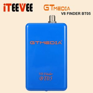 Receptores 1pc gtmedia v8 localizador bt05 mini sat localizer bt dvbs2 satellite finder medidor android iOS app freesat bt03 atualização hd1080p