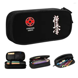 Kozmetik Çantalar Sevimli Karate Kyokushin Kalem Kılıfı Kızlar Erkekler Özel Dövüş Sanatları Büyük Kapasite Pen Çantası Kutusu Okul Malzemeleri