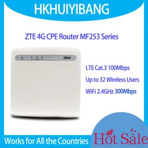 Yönlendiriciler kilidini açmış ZTE MF253V 4G LTE GIGABIT HOME CPE SIM kart yuvası WiFi Hız 300Mbps 4G CAT4 3G WiFi Modem ile Kablosuz Ağ Geçidi Yönlendirici