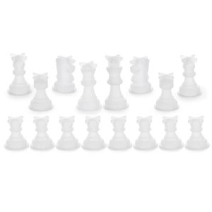 Equipamentos 2x molde de xadrez para resina Silicone Chess Resina Molde de xadrez Moldes de fundição epóxi para artesanato DIY Fazendo presente de aniversário