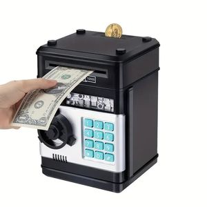 A caixa de senha do Banco Safe Segura do Banco ATM enrola automaticamente dinheiro.240415