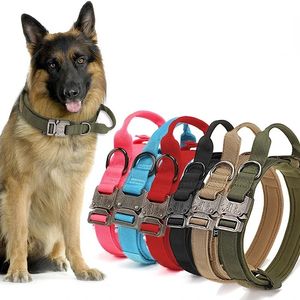 Colar de cão tático militar Nylon Shepherd alemão durável para um grande treinamento de treinamento para caminhadas ao ar livre material de estimação