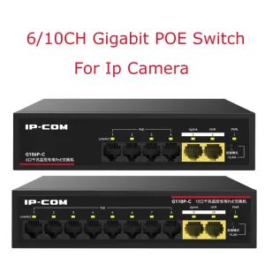 Anahtarlar Gigabit poe IP kamera için anahtar 6/10 bağlantı noktası 1000m Network Poe Standart RJ45 Hub LAN Enjektör CCTV NVR Güvenlik Gözetim IPC