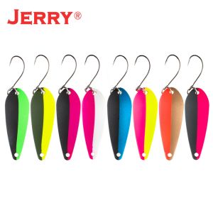 Aksesuarlar Jerry Aries 3.5g 5G Metal Alabalık Kaşık UV Renkler Dönen yem parıltısı Baubles Pike Levrek Tatlı Su Mikro Balıkçılık Cazibesi Pesca