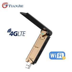 Маршрутизаторы Tianjie USB Modem 4G Nano SIM -маршрутизатор 4G Wi -Fi Case Mini Router 3G/4G Card LTE WIFI SIP SLOT MOBILE ANTENNA УЛИЦА Внешнее мыло