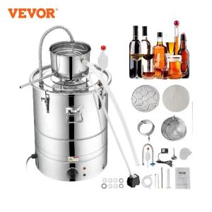 Makineler Vevor 30/50L Paslanmaz Çelik Alkol Distiller Alkol Hala esansiyel Yağ Bira Diy Viski Şarap Brendi Distillery Evde Kullanım