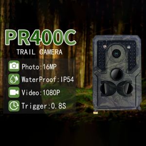 Камеры PR400 Охотничья камера фото 16 Мп 1080 P Detector Depater Wildlife HD Водонепроницаемый мониторинг Инфракрасный ночной вид