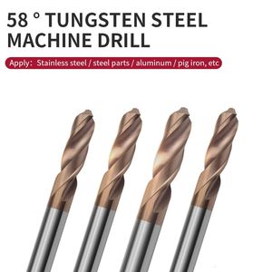 1510 PCS Kaplamalı Bit 58 Derece Tungsten Çelik Bit D1.8 ~ D15.5 40 ~ 100L Karbür Twist Matkap Bitleri CNC Metal Sondaj End Mill 240418