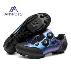 Mulheres Bicicleta sapato SPD Mountain Bike Footwear Men Speed Cicling Sneaker Rota plana Cleat Road Bike Sneaker MTB Racing Shoes 240417