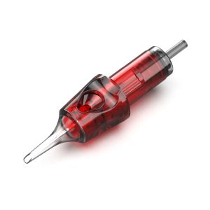 20 CNC Kırmızı Şeffaf Dövme İğne Kartuşları Makineler Kutusu Dövme Makinesi Kalemi Temsilcisi için Yuvarlak Astar