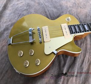 Çin Elektro Gitar OEM Mağazası L P Stand Ard Electric Guitar Gold P90 Stil Pickup7133398