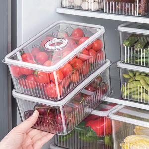 Бинки холодильник, хранение коробки, фрагменты свежего холодильника Организатор овощные фрукты контейнеры для хранения кухонных контейнеров кладовая кухонная организация