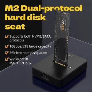 Hubs USB 3.1 2TB Mini M2 NVME Docking Station 10 Гбит/с Солидного привода SSD Радиации Mkey B+M для Win XP/710/Mac OS/Linux