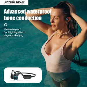 Kulaklıklar Adzuki Bean Yeni Kemik İletimi IPX8 Su Geçirmez Kulaklık X15 Bluetooth Kablosuz 32G MP3 Yüzme Toptan Kulak